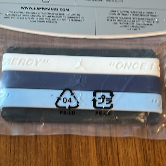 Nike Jordan Baller ID Bands wristbands new vintage navy / white / Carolina Blue
